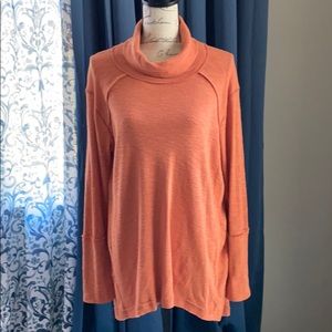 FREE PEOPLE BURNT ORANGE TOP L NWOT